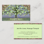 Carte De Visite Arbre de thérapeute de massage de la vie (Devant / Derrière)