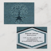 Carte De Visite Arbre de turquoise de la vie (Devant / Derrière)