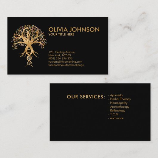 Carte De Visite Arbre de vie - ADN de l'évolution (Devant / Derrière)