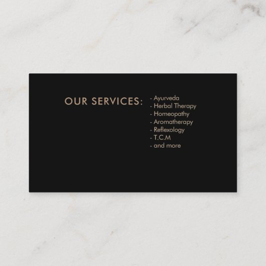 Carte De Visite Arbre de vie - ADN de l'évolution (Dos)