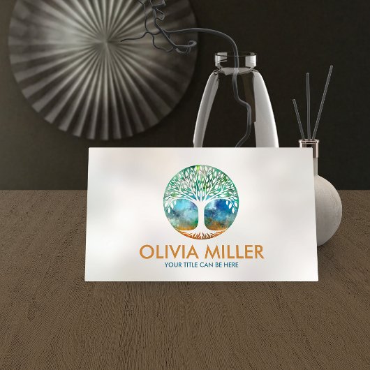 Carte De Visite Arbre de vie - Aquarelle