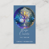 Carte De Visite Arbre de vie | Céleste (Devant)