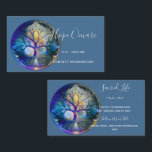 Carte De Visite Arbre de vie | Céleste<br><div class="desc">Arbre de vie,  symbole stylisé qui fusionne le sacré et la science de l'harmonie de l'environnement. J'espère que vous l'aimez : -) Merci beaucoup pour votre recherche,  Margaret ❤️ ... ... .. #TreeofLife #yogainstructor #massagekinist #mystical #newage #mandala# méditation #nature #counselling #environnement, </div>