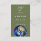 Carte De Visite Arbre de vie | Céleste (Dos)