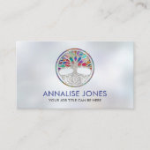 Carte De Visite Arbre de vie celtique - Yggdrasil - Perle et coule (Devant)