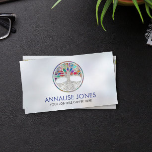 Carte De Visite Arbre de vie celtique - Yggdrasil - Perle et coule