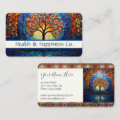 Carte De Visite Arbre de vie coloré (Devant / Derrière)