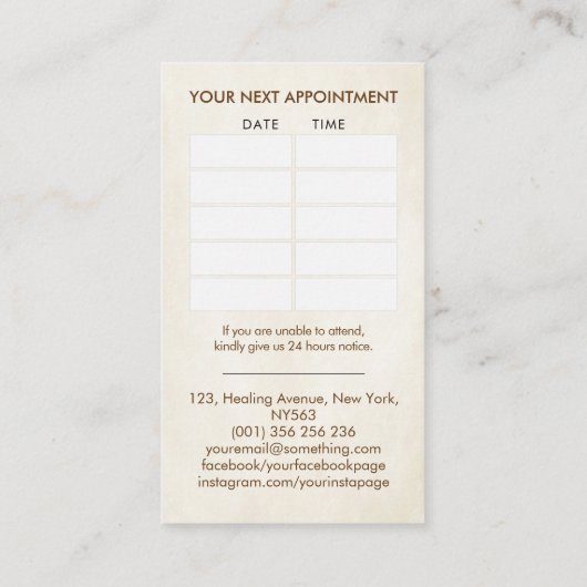 Carte De Visite Arbre de vie de l'évolution (Dos)