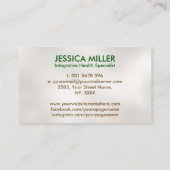 Carte De Visite Arbre de vie Double Hélix ADN médecine fonctionnel (Dos)