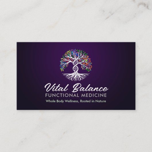 Carte De Visite Arbre de vie Double Hélix ADN médecine fonctionnel (Devant)