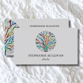 Carte De Visite Arbre de vie élégant Doula Grey