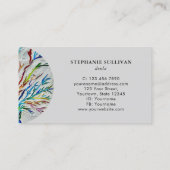 Carte De Visite Arbre de vie élégant Doula Grey (Dos)