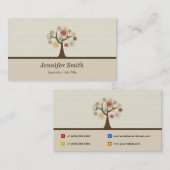 Carte De Visite Arbre de vie élégant - Thème naturel (Devant / Derrière)
