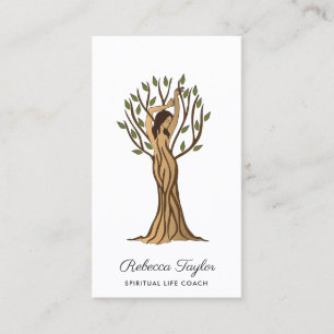Carte De Visite Arbre de vie Femme Thérapie Psychologie Vie Coach