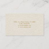 Carte De Visite Arbre de vie - Feuilles d'or (Dos)