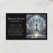 Carte De Visite Arbre de vie Galaxy Stars Coeur (Dos)