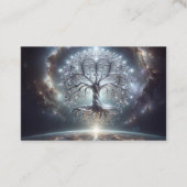 Carte De Visite Arbre de vie Galaxy Stars Coeur (Devant)