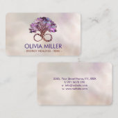 Carte De Visite Arbre de vie - Infinité - Améthyste et Fluorite (Devant / Derrière)