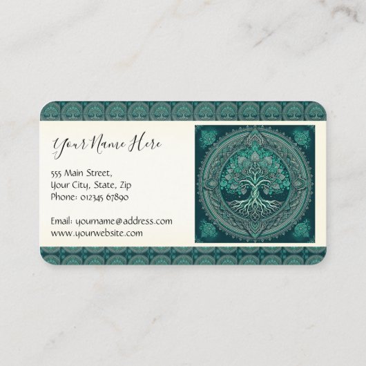 Carte De Visite Arbre de vie Mandala (Dos)