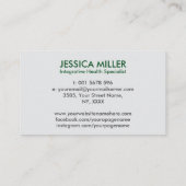 Carte De Visite Arbre de vie - Médecine fonctionnelle (Dos)