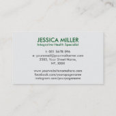 Carte De Visite Arbre de vie - Médecine fonctionnelle (Dos)