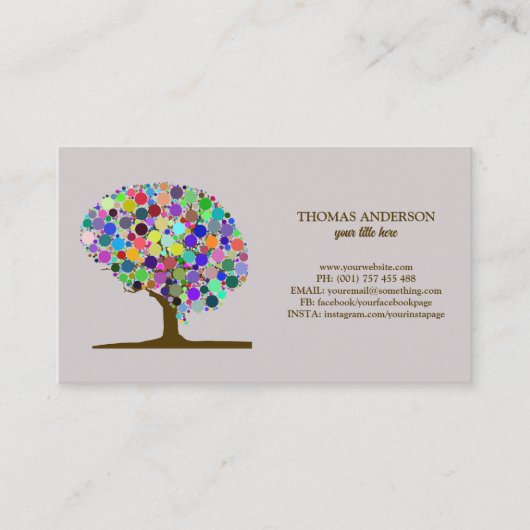 Carte De Visite Arbre de vie moderne Wellness Life Coach (Devant)