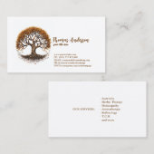 Carte De Visite Arbre de vie moderne Wellness Life Coach (Devant / Derrière)