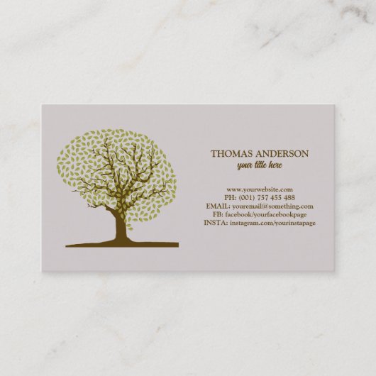 Carte De Visite Arbre de vie moderne Wellness Life Coach (Devant)