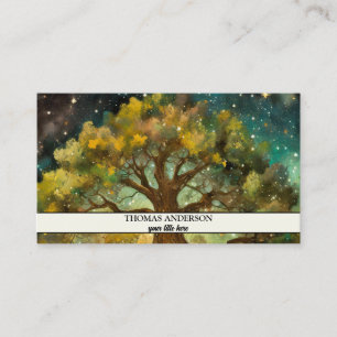 Carte De Visite Arbre de vie personnalisé moderne - Feuilles color