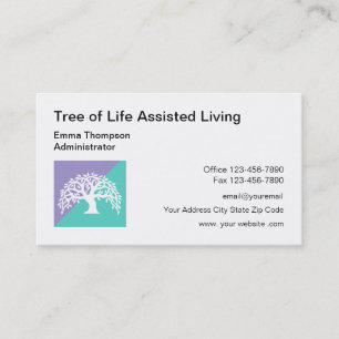 Carte De Visite Arbre de vie pour la vie assistée