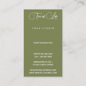 Carte De Visite Arbre de vie | Saisons (Dos)