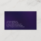 Carte De Visite Arbre de vie - Yggdrasil - Améthyste Feuilles (Dos)