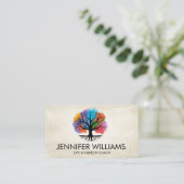 Carte De Visite Arbre de vie - Yggdrasil - Aquarelle (Debout devant)