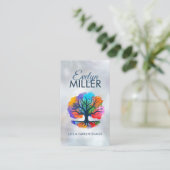 Carte De Visite Arbre de vie - Yggdrasil - Aquarelle (Debout devant)