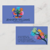 Carte De Visite Arbre de vie - Yggdrasil - Aquarelle (Devant / Derrière)