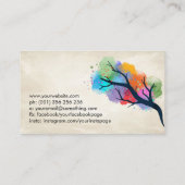 Carte De Visite Arbre de vie - Yggdrasil - Aquarelle  (Dos)