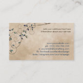 Carte De Visite Arbre de vie - Yggdrasil - Feuilles turquoise (Dos)