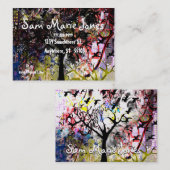 Carte De Visite Arbre de ville grungé - Lite (Devant / Derrière)