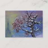 CARTE DE VISITE ARBRE D'HIVER DANS LA NEIGE (Dos)