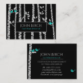 Carte De Visite *~* Arbre Docteur Birch Trees Arboriste Bleu Oisea (Devant / Derrière)