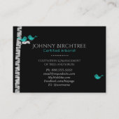 Carte De Visite *~* Arbre Docteur Oiseaux Bleus Arboriste Birch Tr (Dos)