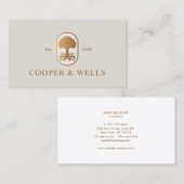 Carte De Visite Arbre d'or avec logo de racines Professional (Devant / Derrière)