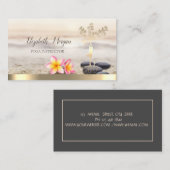 Carte De Visite Arbre d'or femmes Silhouette, Fleurs, Yoga (Devant / Derrière)