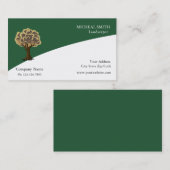 Carte De Visite Arbre d'or Garderie de pelouse et paysage (Devant / Derrière)