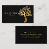 Carte De Visite Arbre doré (Devant / Derrière)