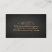 Carte De Visite Arbre doré de vie - Arc en ciel Chakra feuilles (Dos)