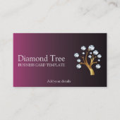 Carte De Visite Arbre doré des diamants (Devant)