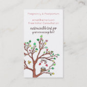 Carte De Visite Arbre doux avec nid et coeur (Dos)
