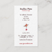 Carte De Visite Arbre du coeur avec illustration d'oiseaux du coeu (Dos)