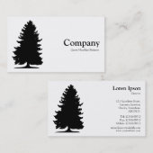 Carte De Visite Arbre du sapin - Blanc (Devant / Derrière)